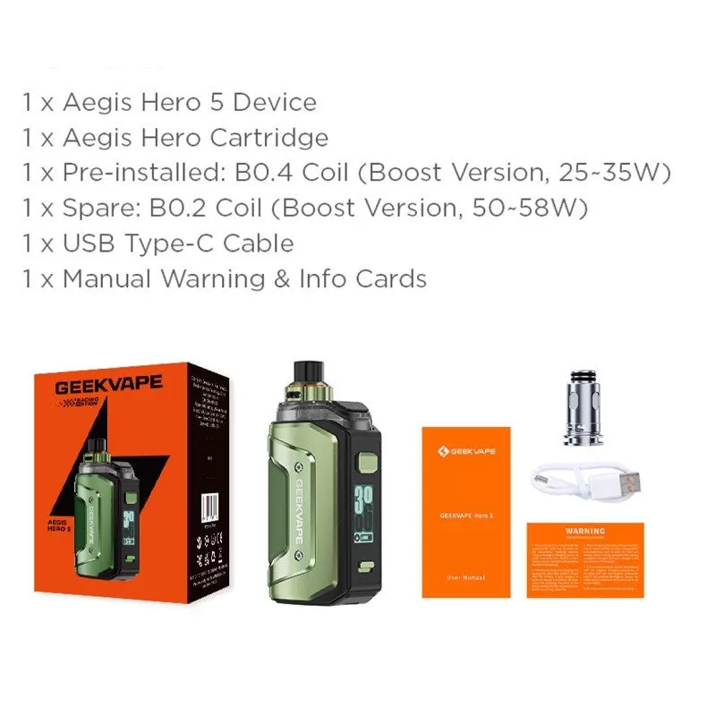 GeekVape Aegis Hero 5 Pod Kit 50W - Frost Mint - Image 3