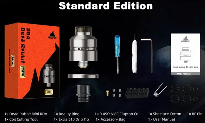 Hellvape Dead Rabbit Mini RDA Atomizer - Blue - Image 3
