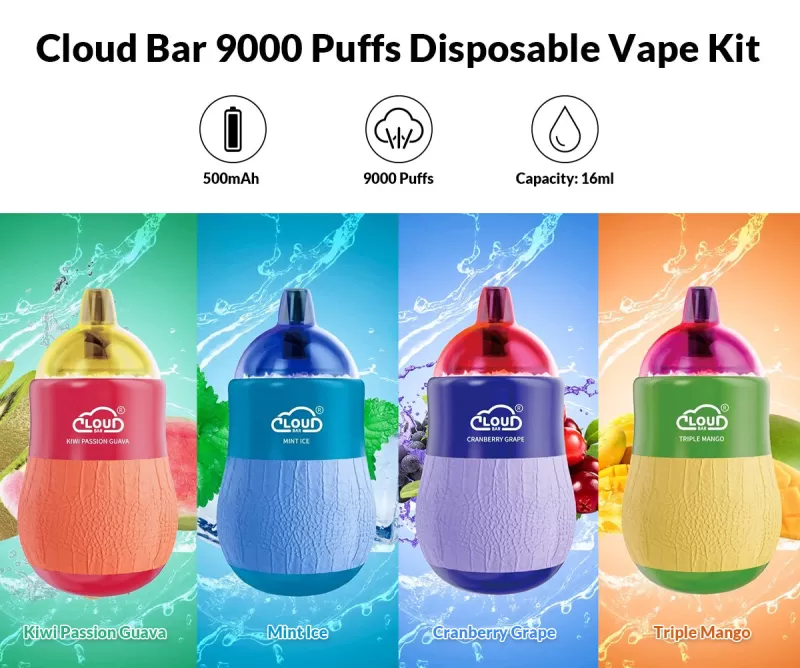 Cloud Bar 9000 Puffs Disposable Kit 16ml - Big Bang Fruit / 20mg / CN-SZ Warehouse - Image 2