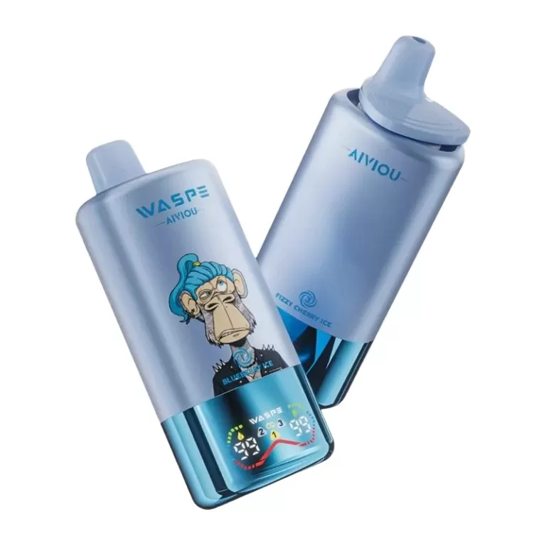 Waspe Aiviou 3in1 60000 Puffs Disposable Kit - Blueberry Raspberry & Blueberry Cotton Candy & Double Apple Ice / 20mg / CN-SZ Warehouse - Image 3