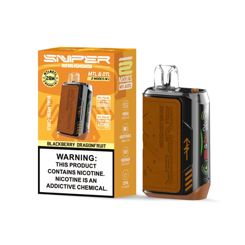 Vapmod Sniper 25000 Puffs Rechargeable Disposable Kit - Pink Bombs / 50mg / CN-SZ - Image 3