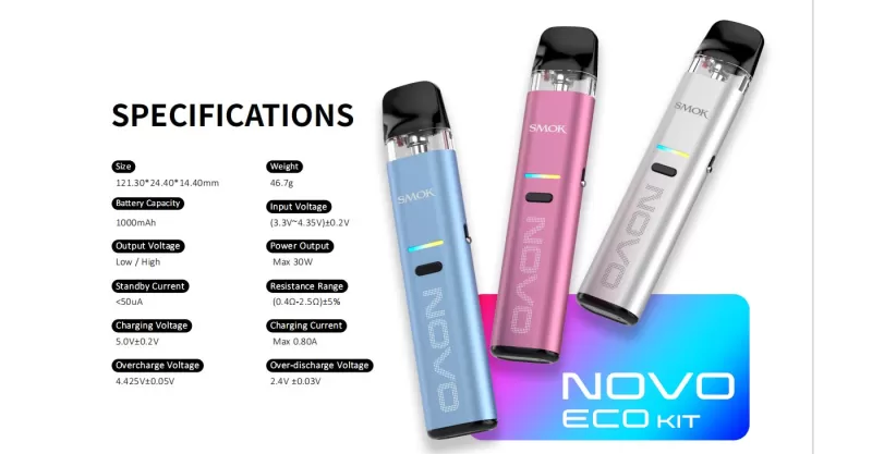 SMOK Novo Eco Pod Kit 30W - Pale Gold - Image 3