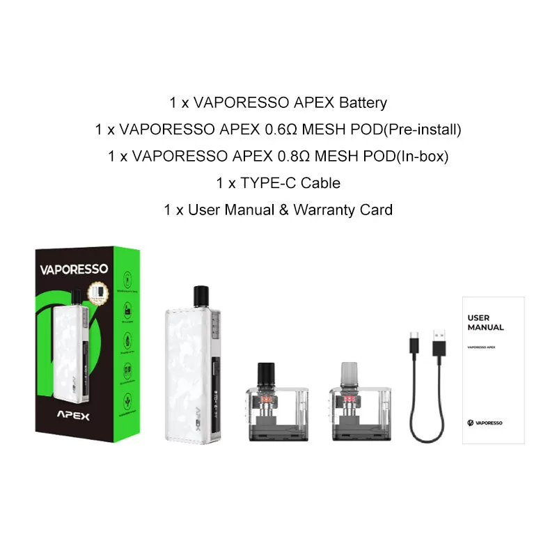 Vaporesso APEX Pod Kit 30W - Satin Silver - Image 3