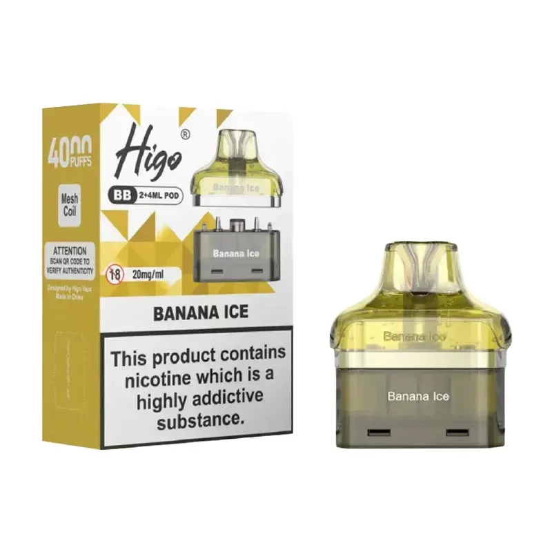Higo BB 4000 Puffs Prefilled Pods - Box of 5 - Strawberry Kiwi - Image 2