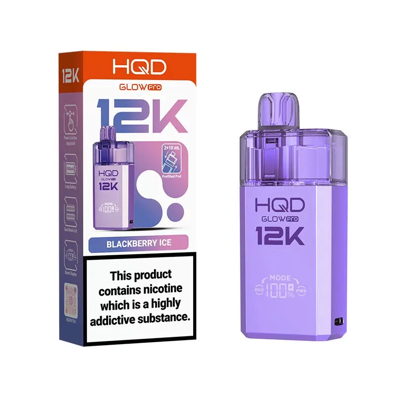 HQD Glow Pro 12K Prefilled Pod Kit - Blueberry Raspberry - Image 2