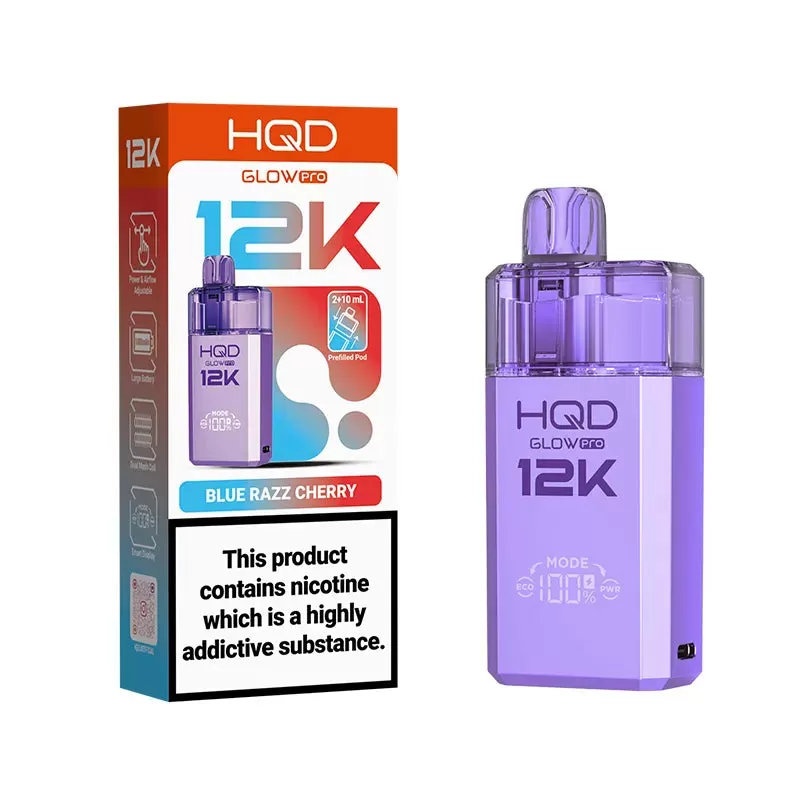 HQD Glow Pro 12K Prefilled Pod Kit - Blueberry Raspberry - Image 3