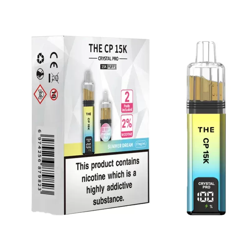 Crystal Pro CP 15K Prefilled Pod Kit - 5 Pack - Fresh Mint - Image 2