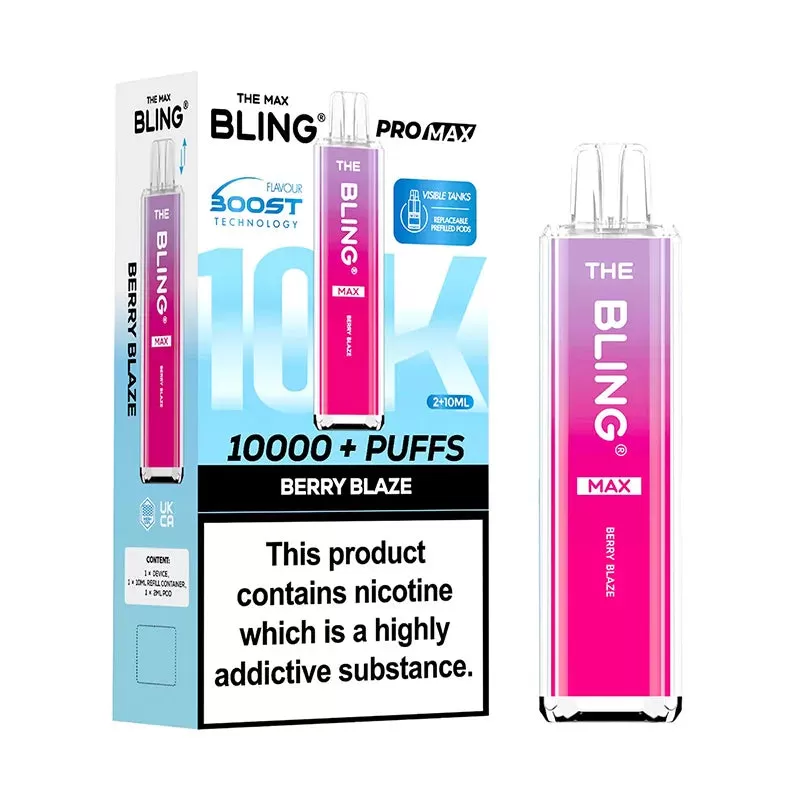 The Bling Pro Max 10K Pod Kit - Strawberry raspberry cherry ice - Image 2