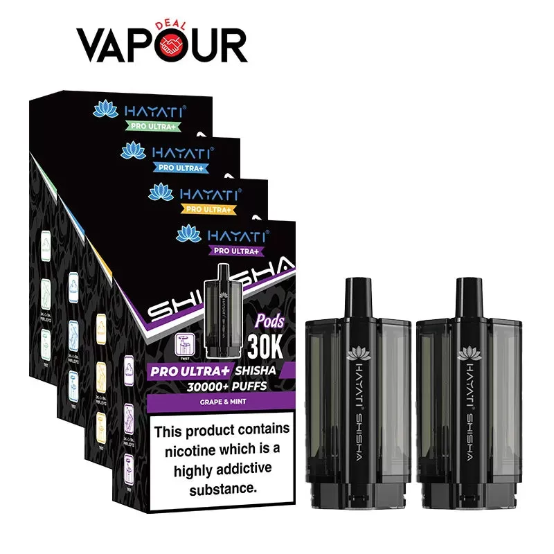 Hayati Pro Ultra Plus Shisha 30K Pods - Blue Slush & Raspberry / Vim Frozen Blueberry