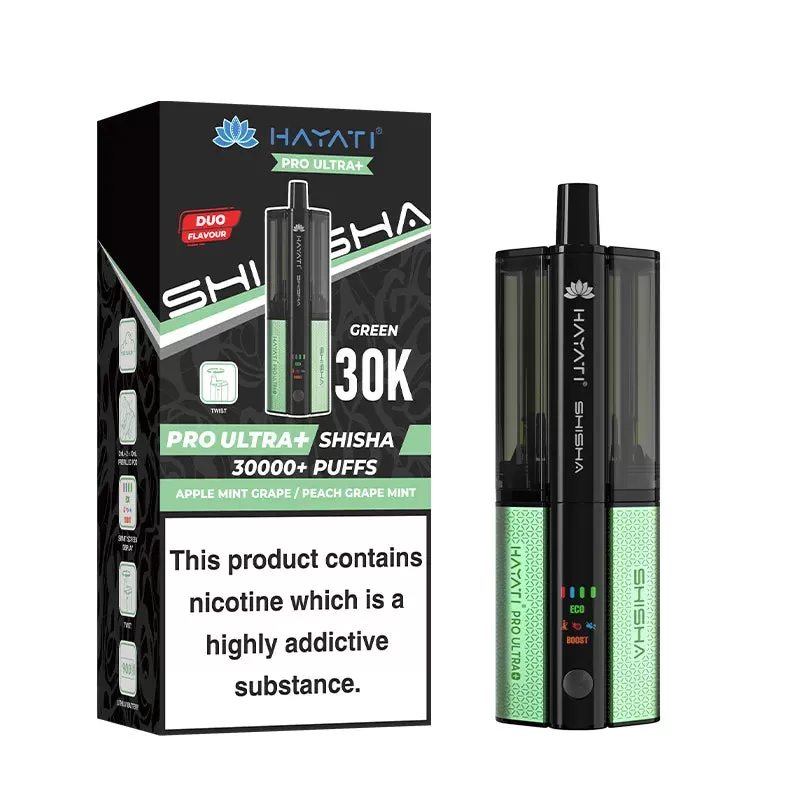 Hayati Pro Ultra Plus Shisha 30K Pod Kit - Gum & Mint / Watermelon Bubblegum - Image 2