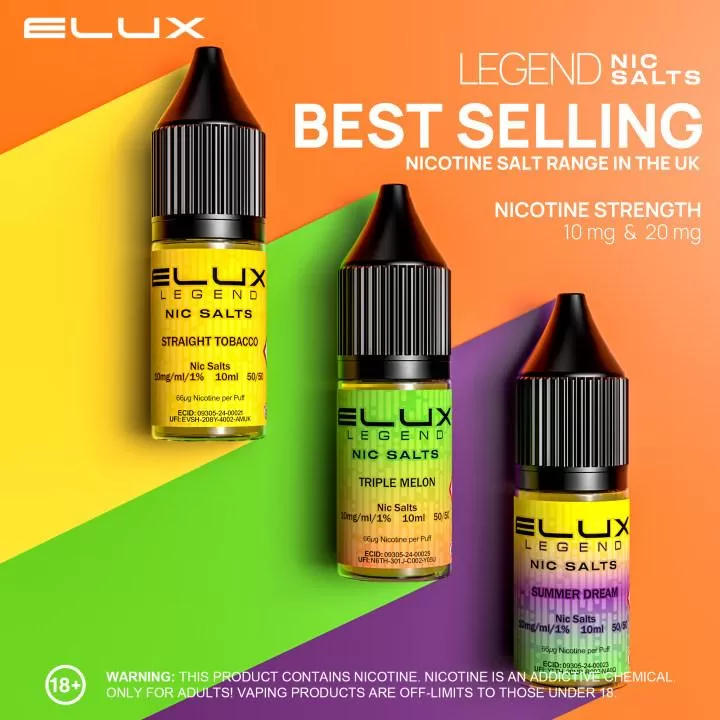 Elux Legend Nic Salts E-Liquid - Cherry Sour Raspberry / 10mg - Image 2