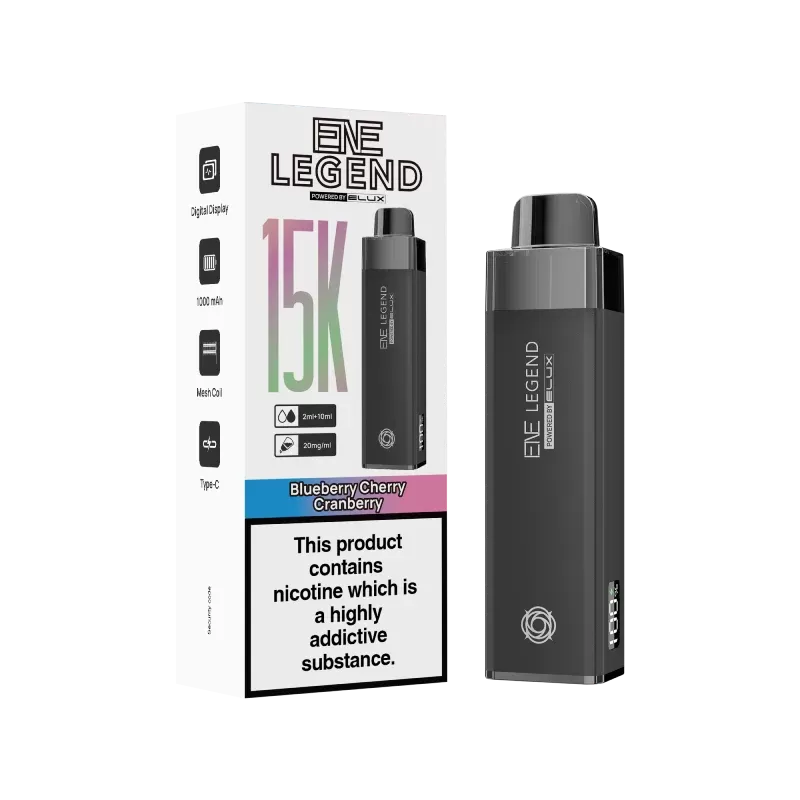 Elux ENE Legend 15K Vape Kit - Blueberry Cherry Cranberry - Image 2