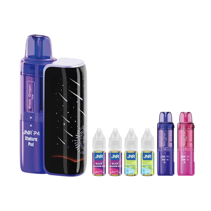 JNR P4 Stellarc 100K Vape Kit - Black Dragon Ice / Passion Fruit Kiwi - Image 2