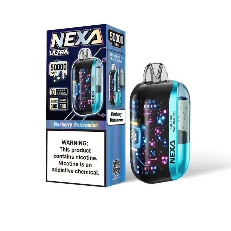 Nexa Ultra 50K Puffs Disposable Vape Kit - Blue Razz Ice / CN-SZ / 50mg / 1pc - Image 3