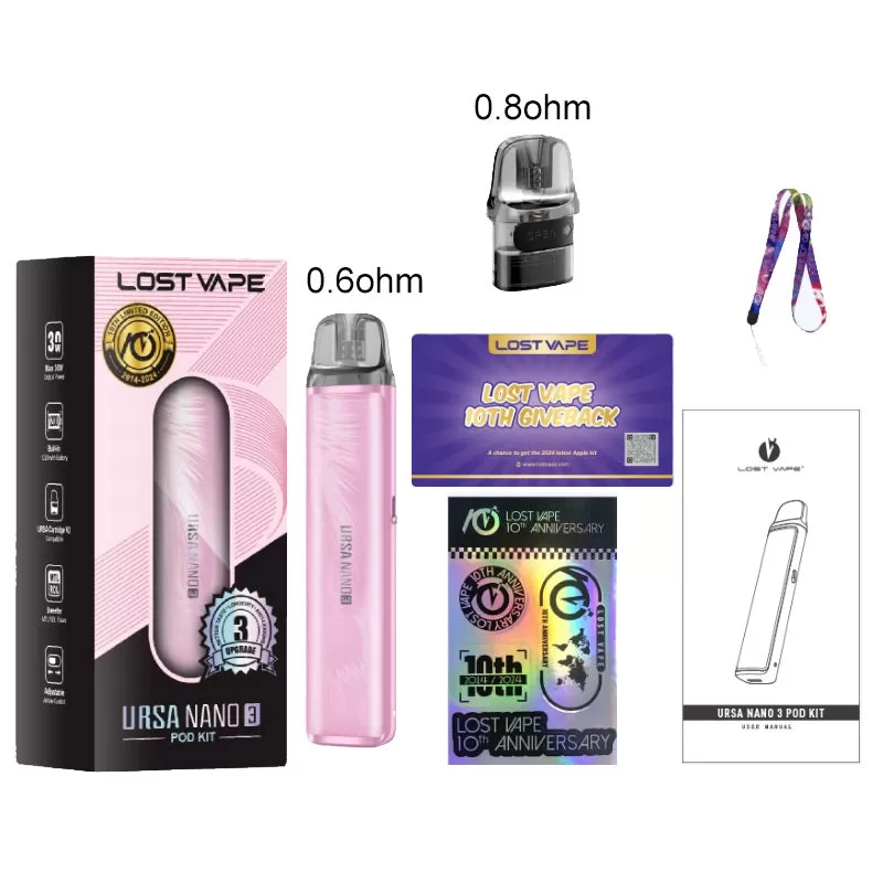 Lost Vape Ursa Nano 3 Kit 1200mAh - Twill Orange - Image 3