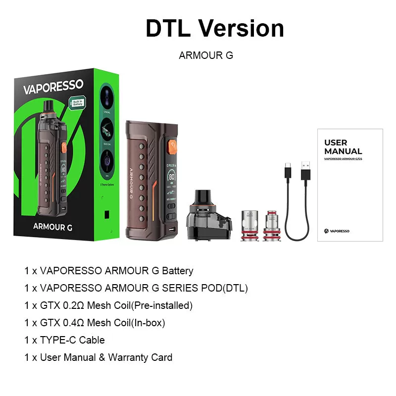Vaporesso Armour G 80W Pod Mod Kit - Brown - Image 3