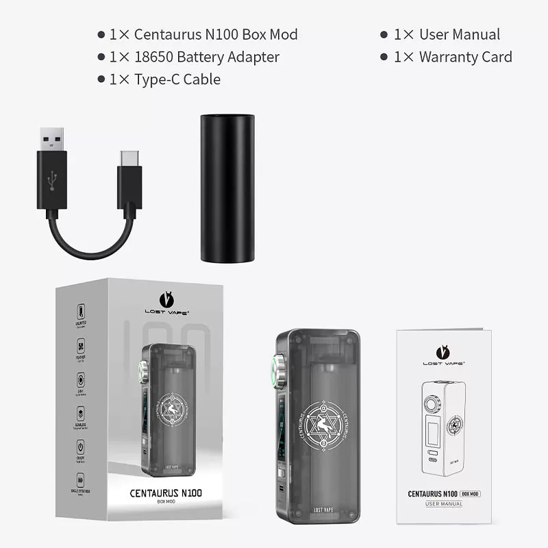 Lost Vape Centaurus N100 Kit with Centaurus Sub Ohm Tank 5ml - Blue Thunder - Image 3