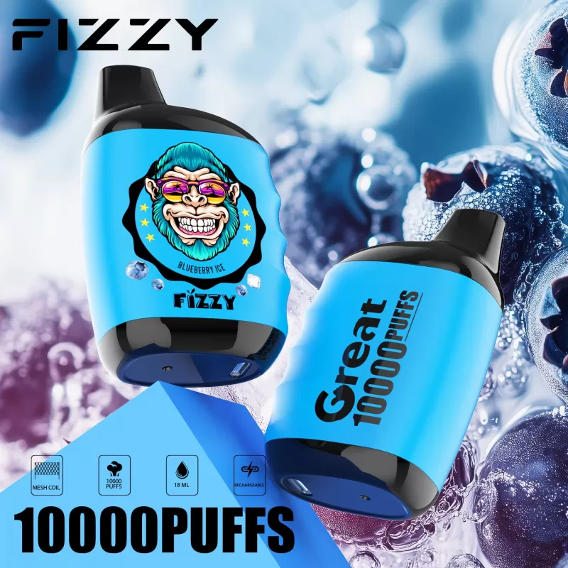 Fizzy GREAT 10000 Puffs Rechargeable Disposable Vape - Peach - Image 3