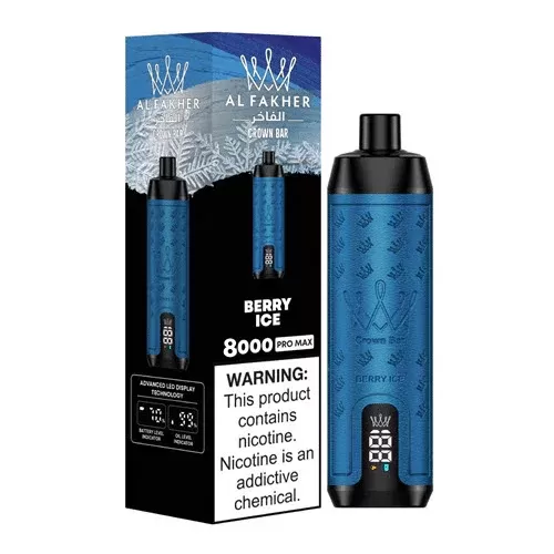 AL Fakher Crown Bar Pro 8000 Puffs Rechargeable Disposable Kit - Two Apple - Image 2