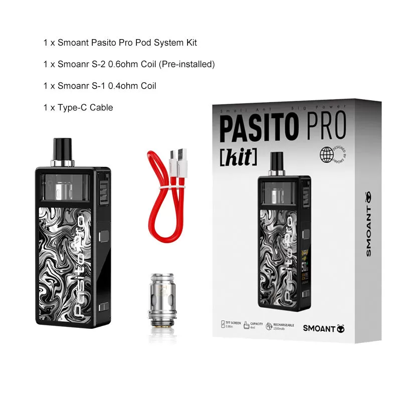 Smoant Pasito Pro Pod Kit 1500mAh - Starnlight Silver - Image 3