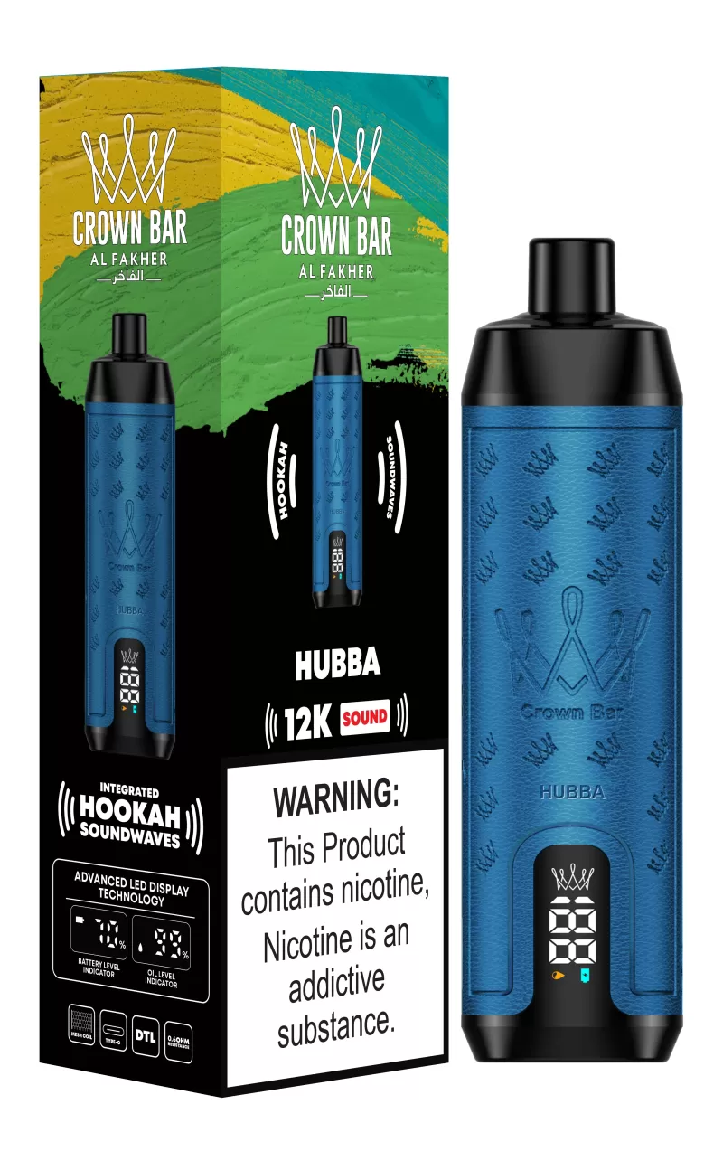 Al Fakher Crown Bar 12000 Puffs Shisha Hookah Disposable Vape - TWO APPLE - Image 3