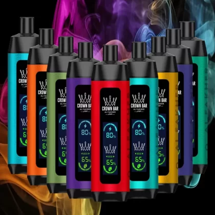 Al Fakher Crown Bar 8000 Pro Dual Mode Rechargeable Disposable Kit (Big Cloud) - Cherry Fiesta