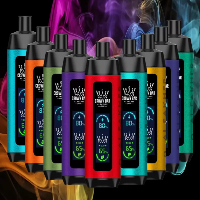 Al Fakher Crown Bar 8000 Pro Dual Mode Rechargeable Disposable Kit (Big Cloud) - Cherry Fiesta