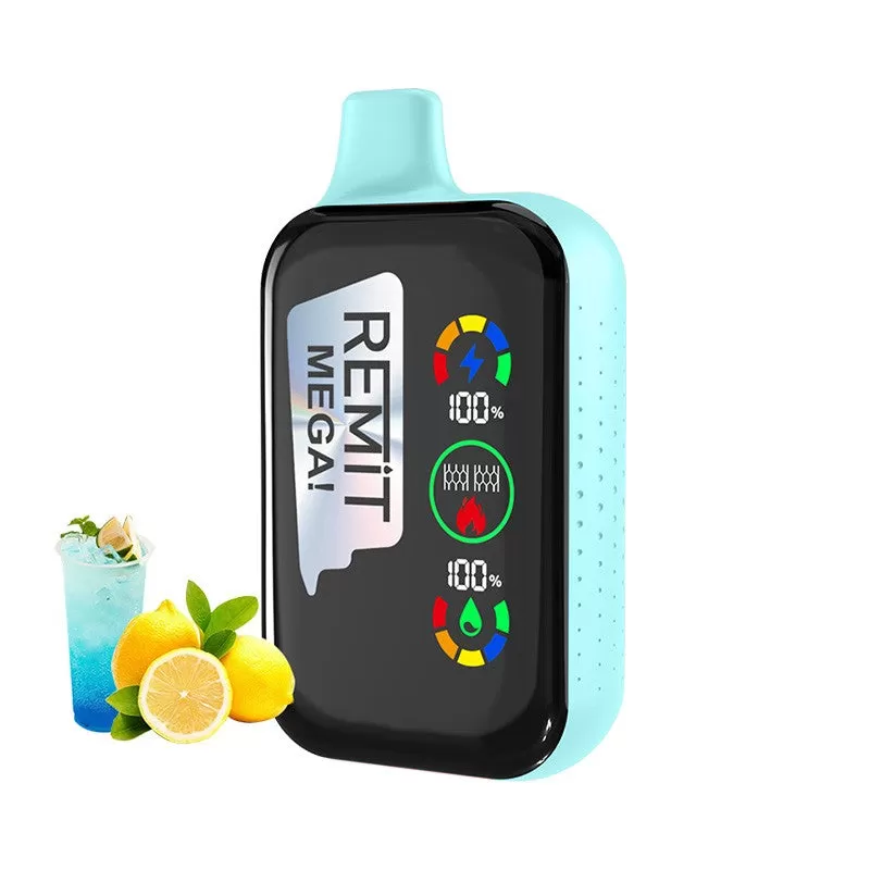 Remit Mega 18000 Puffs Rechargeable Disposable Kit 18ml - Blue Razz Lemonade / 50mg / 1pc / CN-SZ Warehouse - Image 2