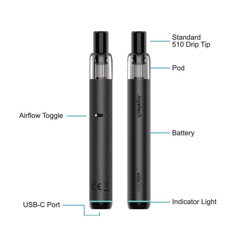 Joyetech eGo Slim Pod Kit 800mAh 2ml - Silver - Image 3