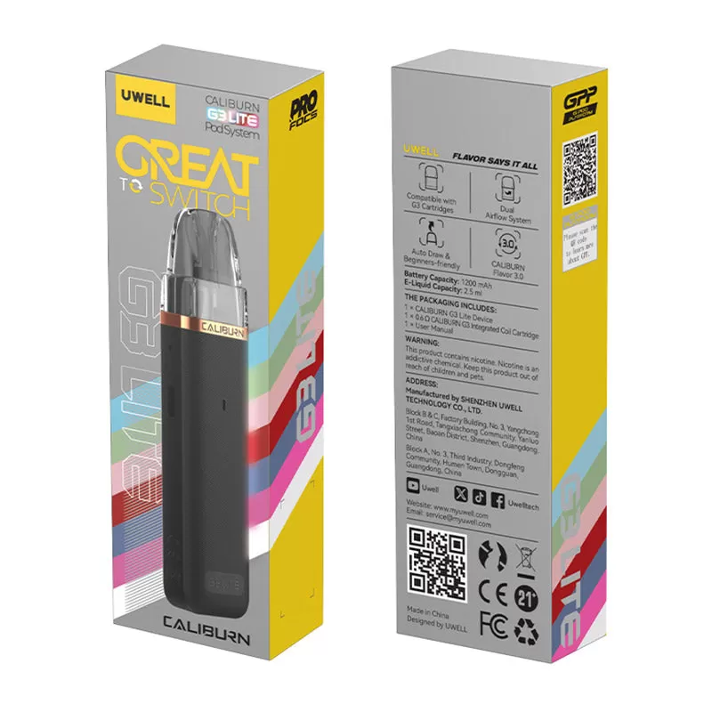 Uwell Caliburn G3 Lite Pod Kit 1200mAh 2.5ml - Mint Green - Image 3