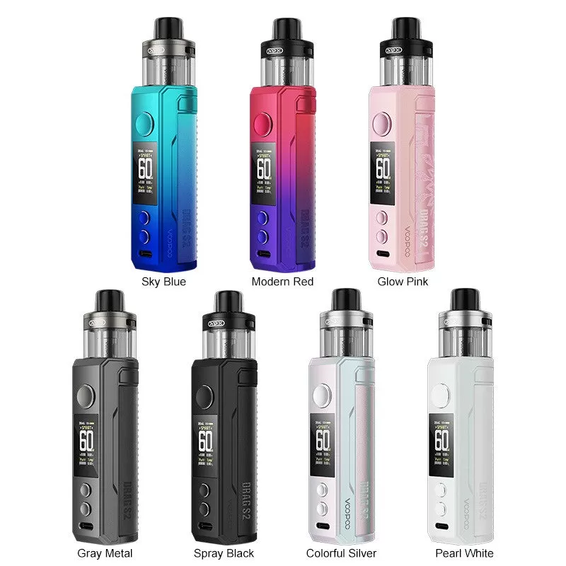 VOOPOO Drag S2 Kit 60W - Gray Metal - Image 2