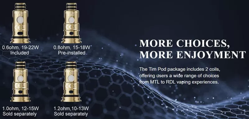 Vapefly FreeCore G Replacement Coil for Tim Pod 5pcs/pack - G-5 1.0ohm - Image 3