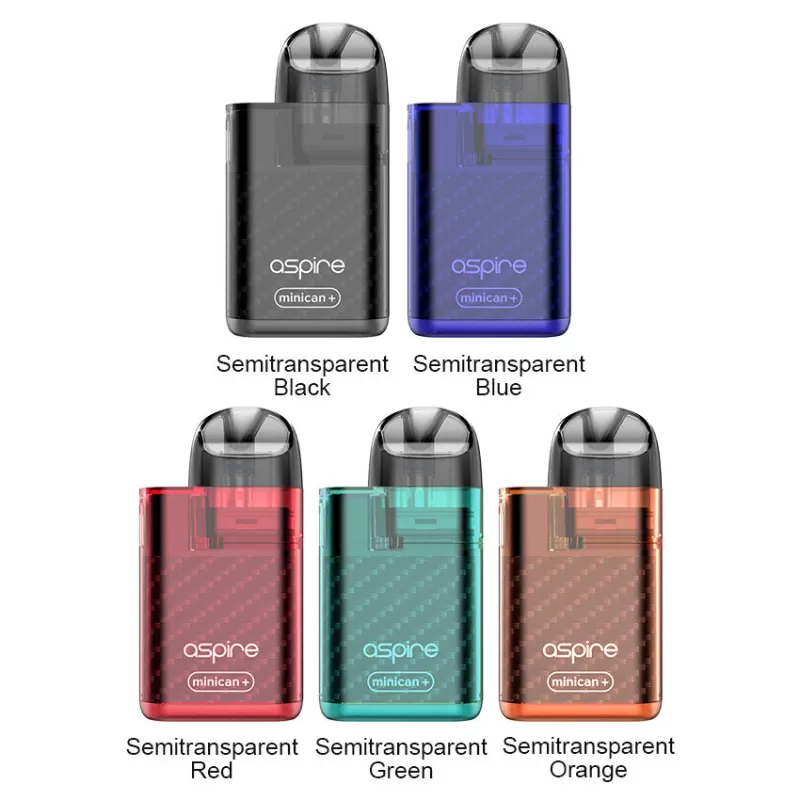 Aspire Minican Plus Pod Kit - Semitransparent Red - Image 2