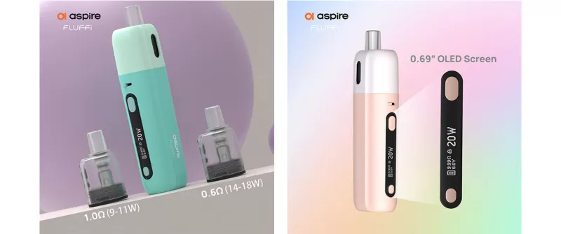 Aspire Fluffi Pod Kit 1500mAh - Cyan - Image 3
