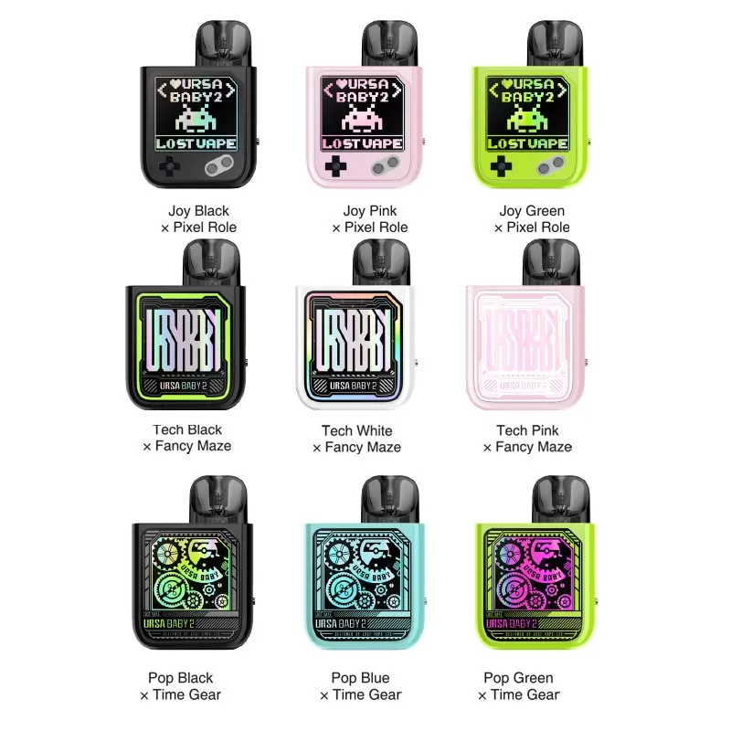 Lost Vape Ursa Baby 2 Pod Kit 900mAh 2.5ml - Tech White x Fancy Maze - Image 2