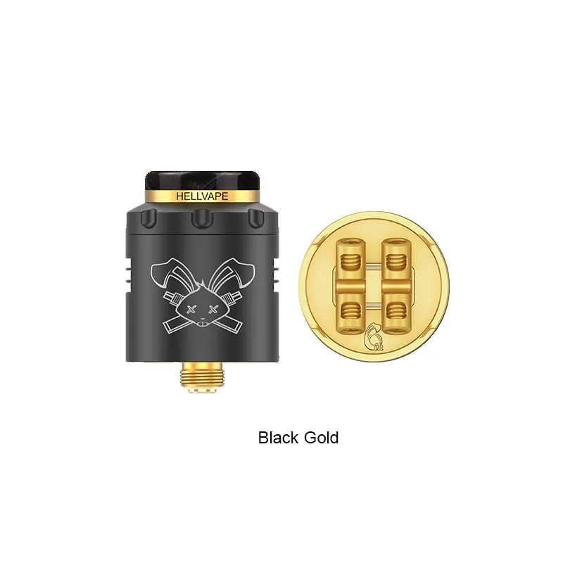 Hellvape Dead Rabbit 3 RDA Atomizer (6th Anniv EDN) - Black Gold - Image 3