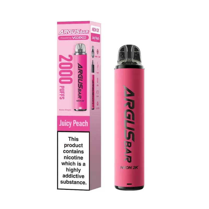 VooPoo Argus Bar Neon 2K Prefilled Pod Kit - Strawberry Raspberry - Image 2