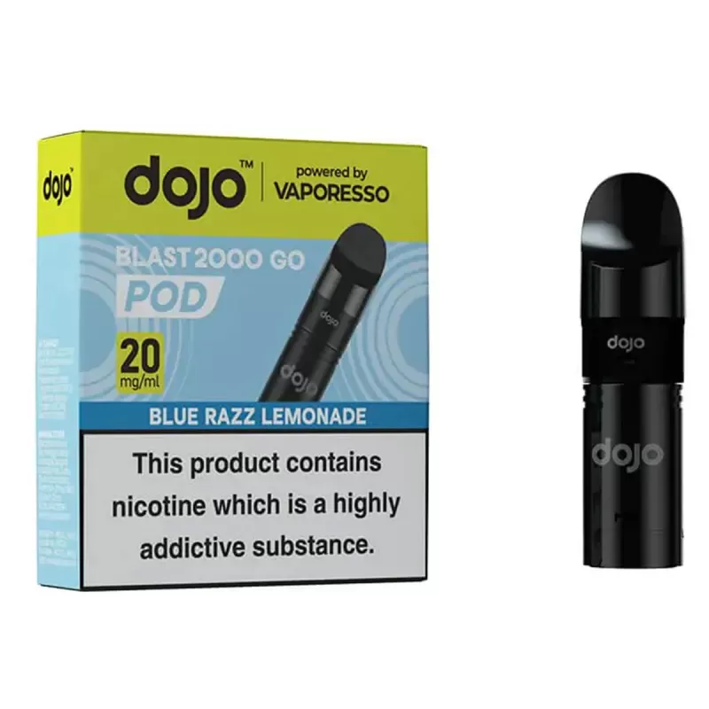 Vaporesso Dojo Blast 2000 Go Prefilled Pods - Blue Razz Lemonade - Image 2