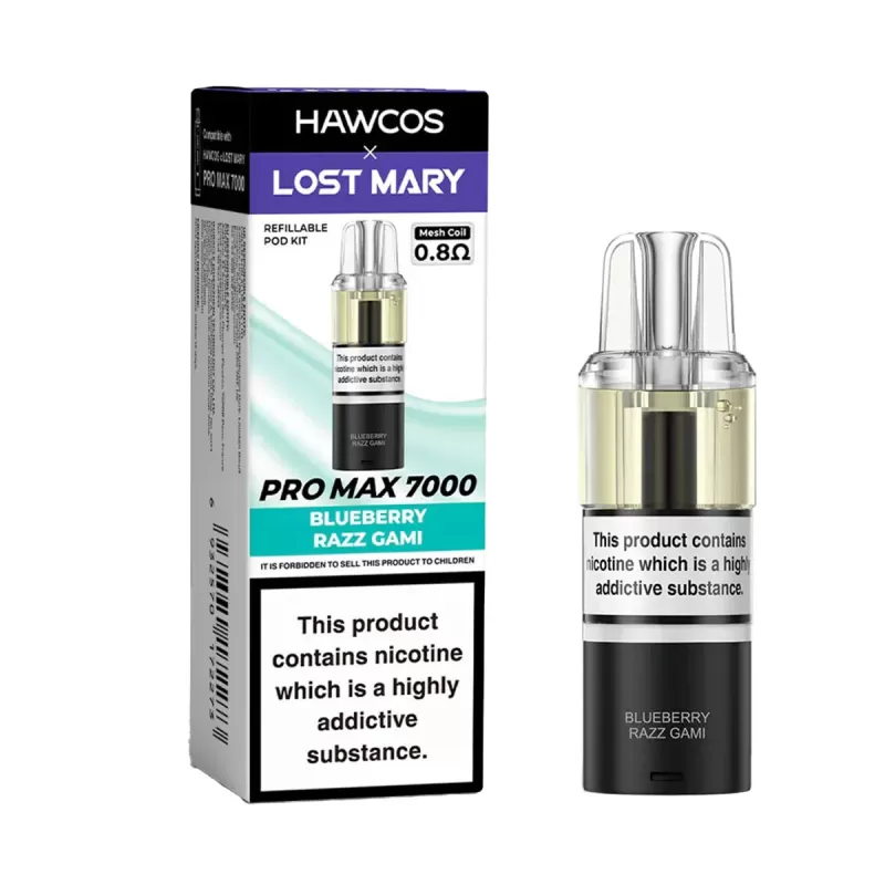 Hawcos x Lost Mary Pro Max 7000 Prefilled Pods - Blueberry Razz Gami - Image 3