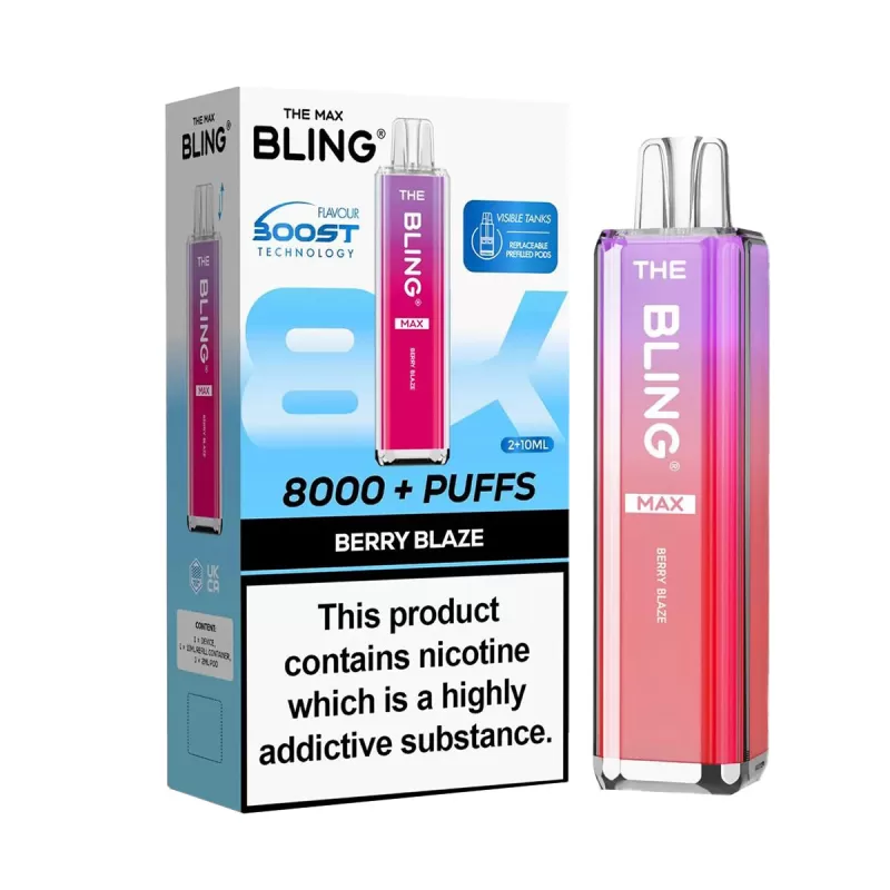 The Crystal Bling Max 8000 Prefilled Vape Kit - Fizzy Cherry