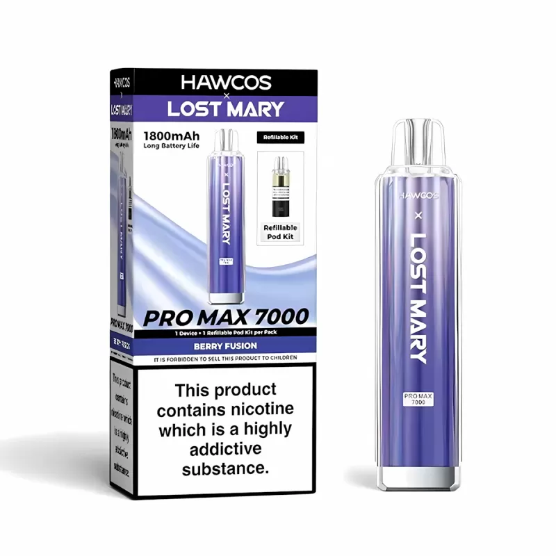 Hawcos x Lost Mary Pro Max 7000 Pod Kit - Strawberry Raspberry Cherry Ice