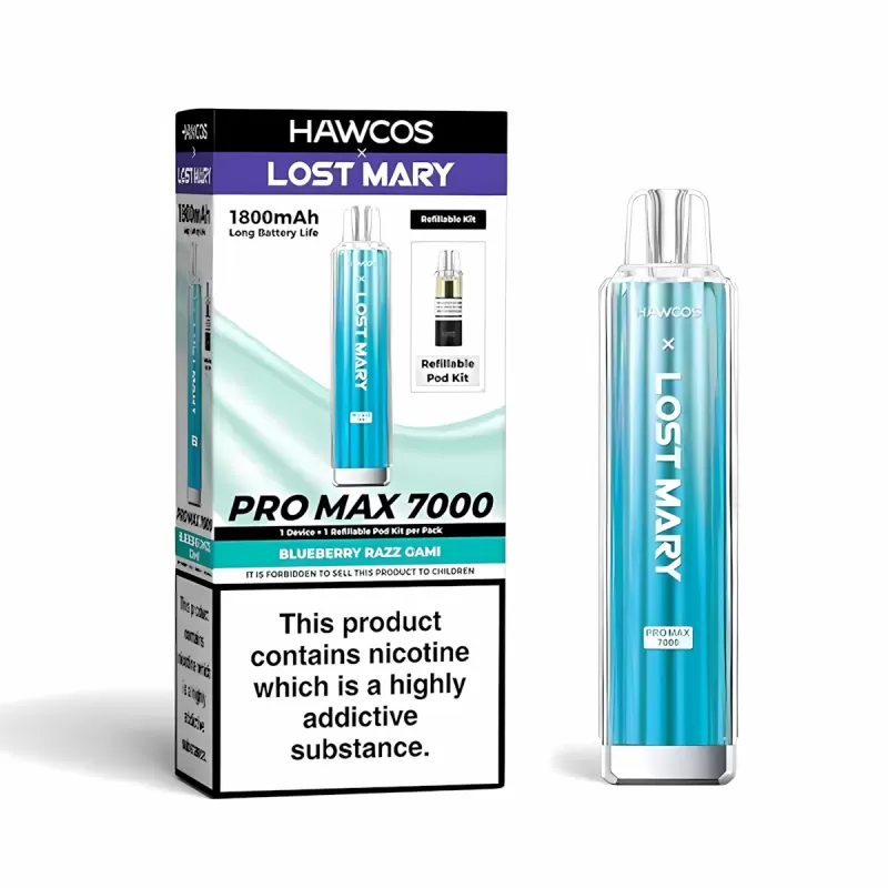 Hawcos x Lost Mary Pro Max 7000 Pod Kit - Strawberry Raspberry Cherry Ice - Image 3
