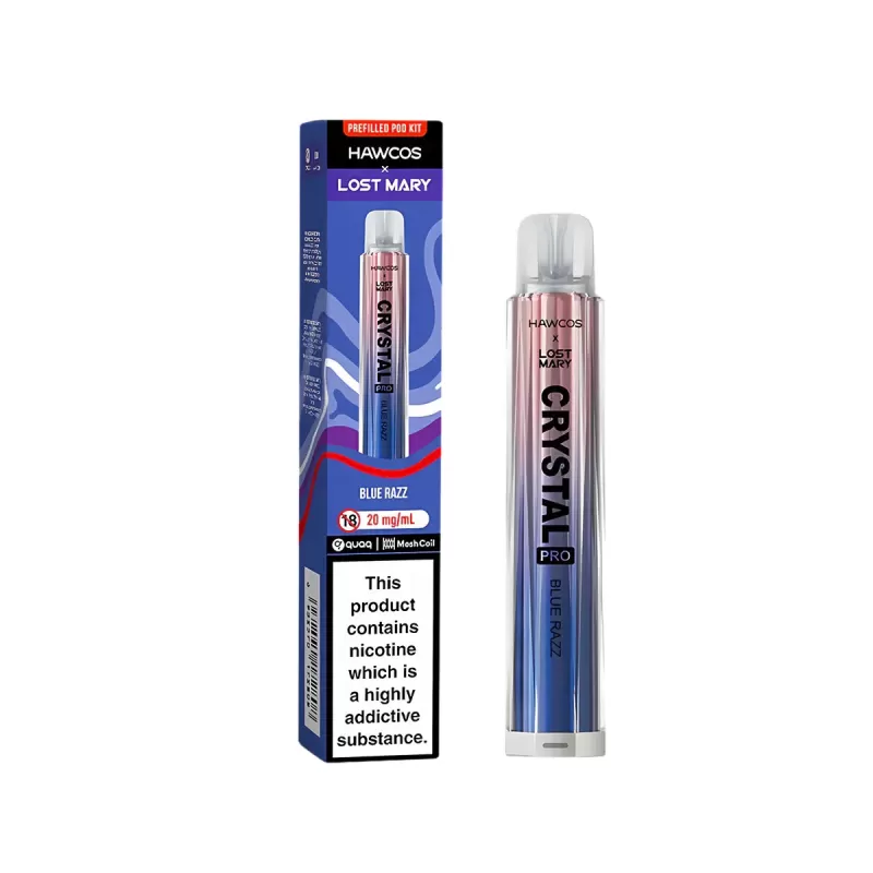 Hawcos x Lost Mary Crystal Pro Prefilled Pod Kit - Blue Razz - Image 3
