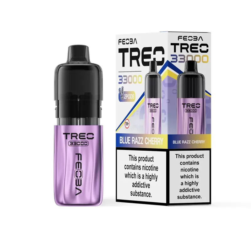 Feoba Treo 33K Prefilled Pod Vape Kit - Strawberry Watermelon Bubblegum - Image 2
