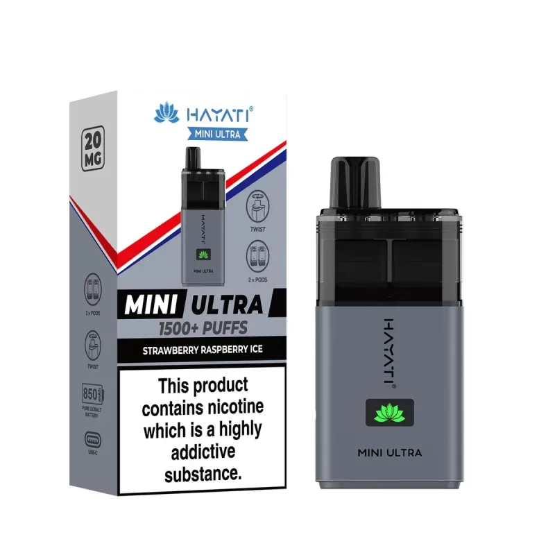 Hayati Mini Ultra 1500 Prefilled Vape Kit - Straw' Guava / Dragon Berries - Image 2