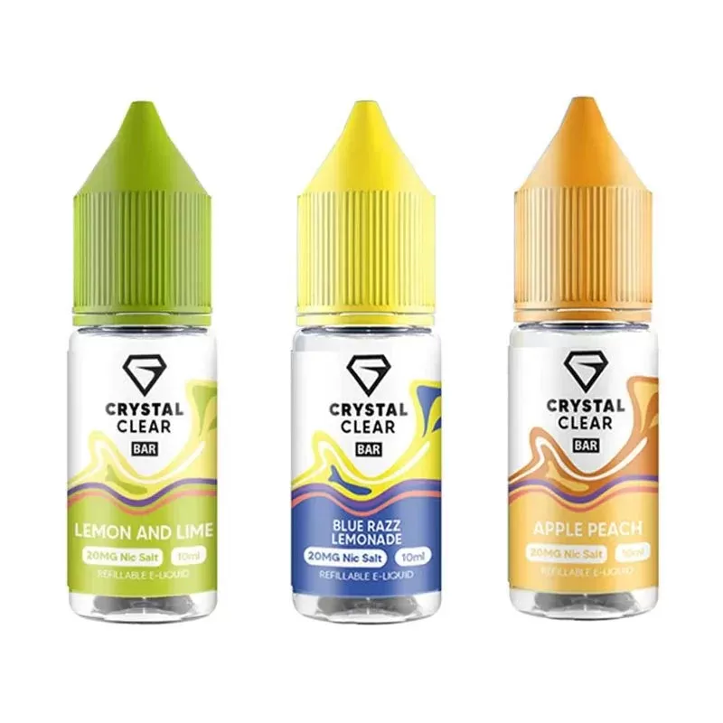 Crystal Clear Nic Salt E-Liquid - Box of 10 - Gummy Bear / 10mg