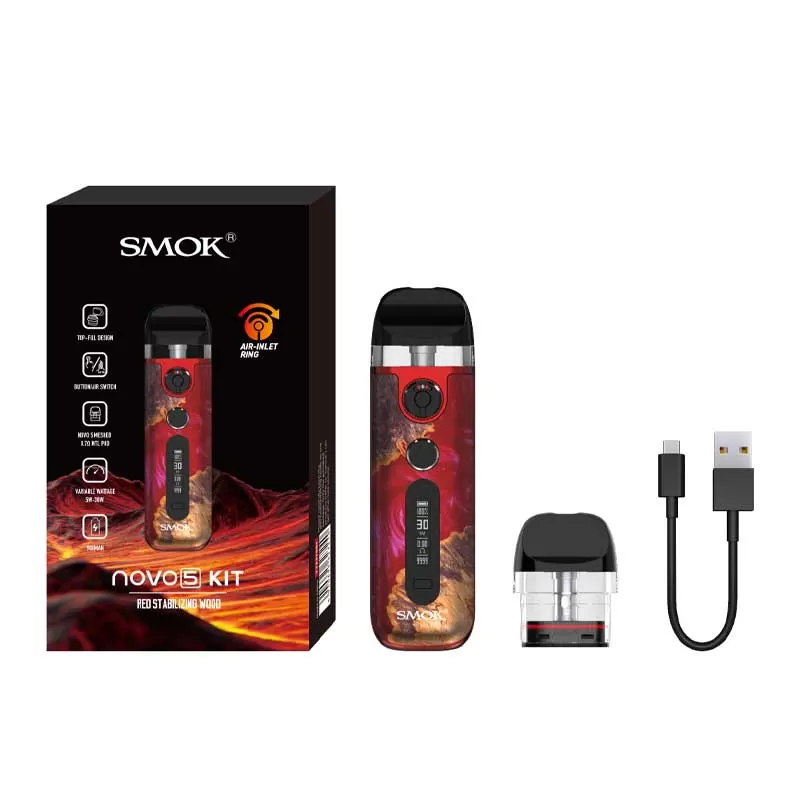 SMOK NOVO 5 Pod Kit 900mAh - Black Carbon Fiber - Image 3