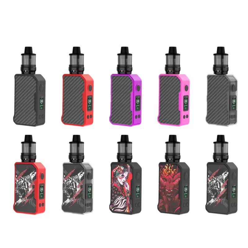 DOVPO MVP 220W Box Mod Kit - Carbon Fiber-Black