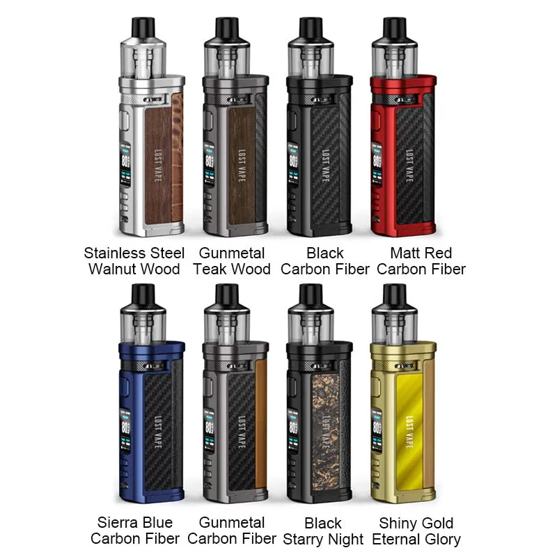 Lost Vape Centaurus Q80 Pod Mod Kit 80W - SS Walnut Wood - Image 2