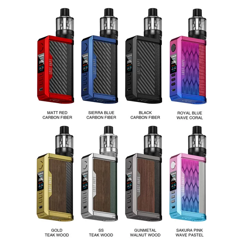 Lost Vape Centaurus Q200 Box Kit with UB Max Pod Tank 5ml - Gunmetal Walnut Wood - Image 2